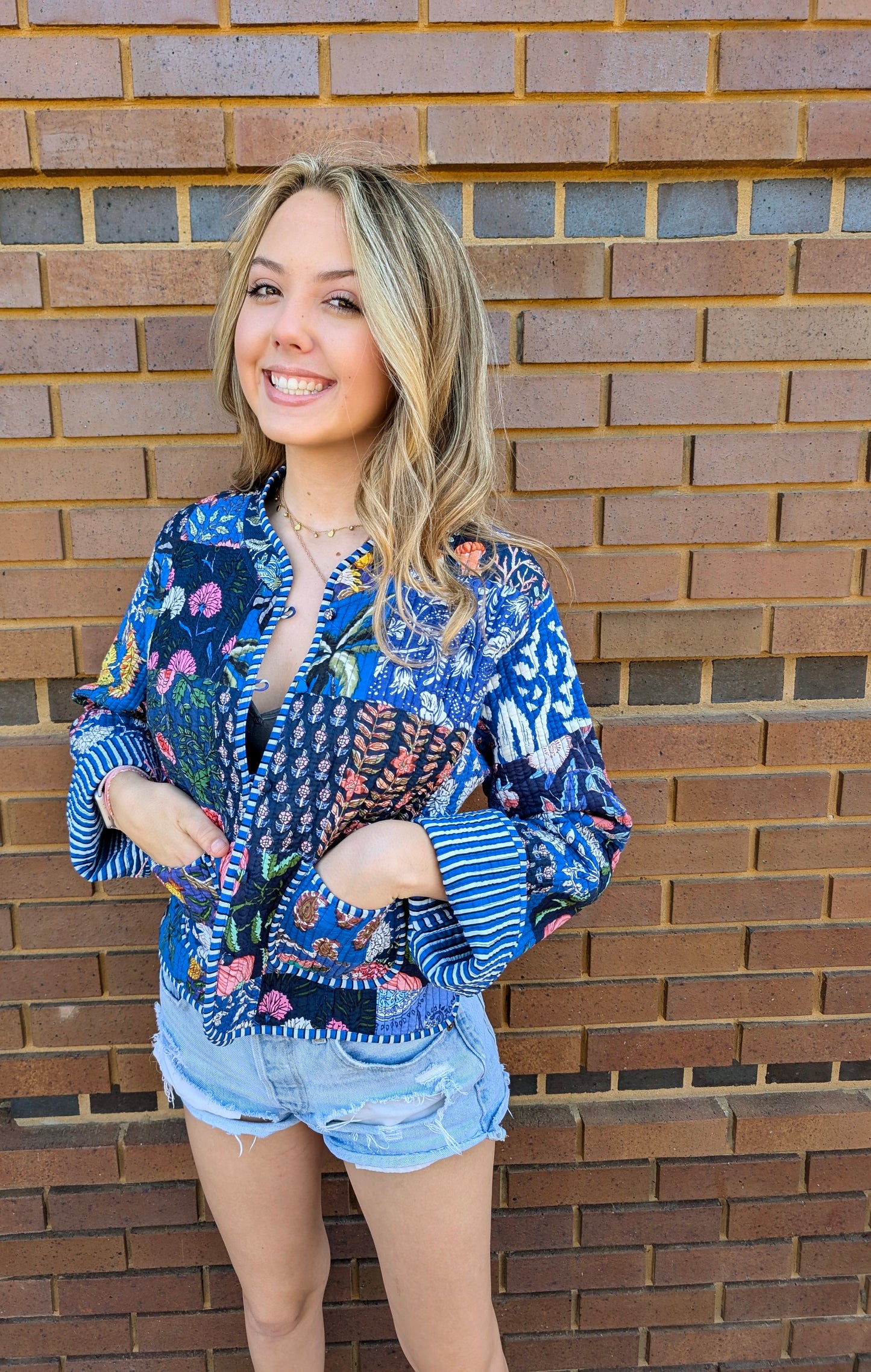 Classic Quilted Jacket - Blue Bay